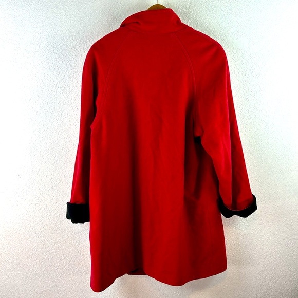 Avoca Coat Ireland Wool Cashmere Blend red & black 16 - Picture 8 of 8